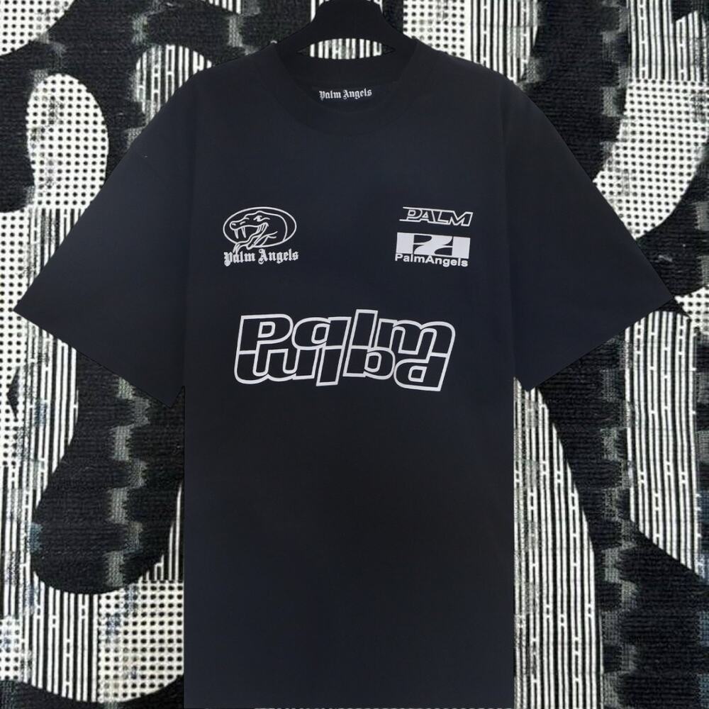 Palm Angels Men's round neck T-shirt with short sleeves
